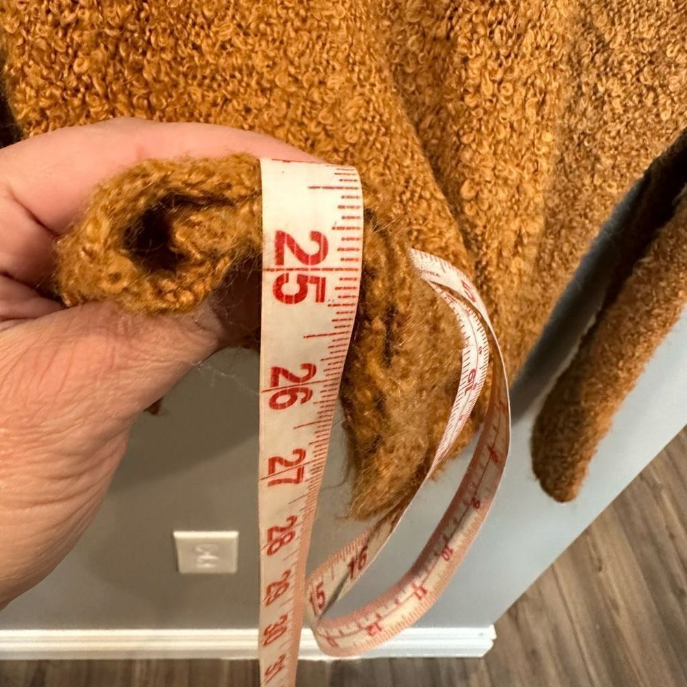 Abercrombie Cowl Neck Burnt Orange Bouclé Sweater Small